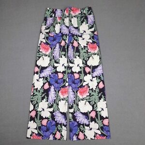 Anthropologie Wide Leg Floral Colette Pants Womens 27 Cropped Vibrant Pattern EC